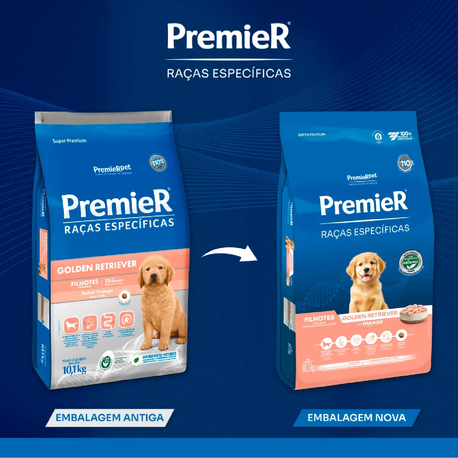 Ração Premier Raças Específicas Golden Retriever Filhotes Sabor Frango